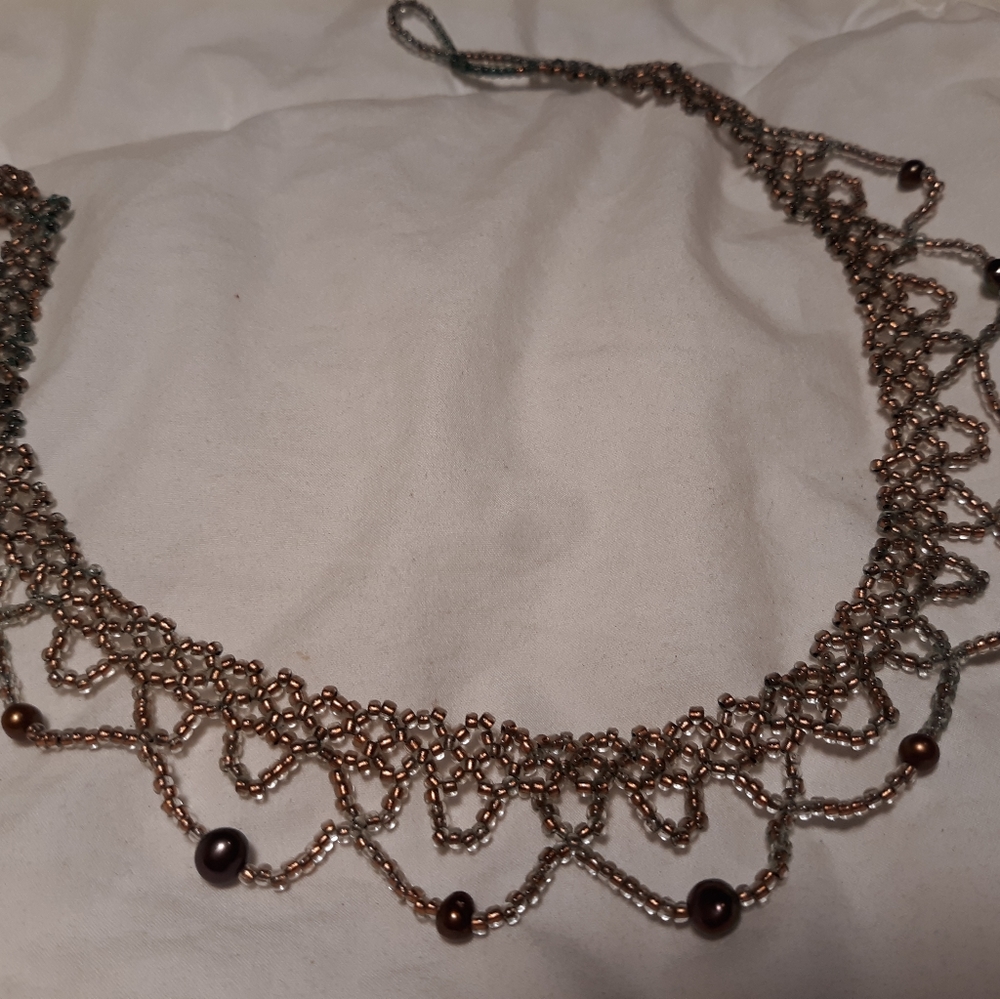 Beaded choker.